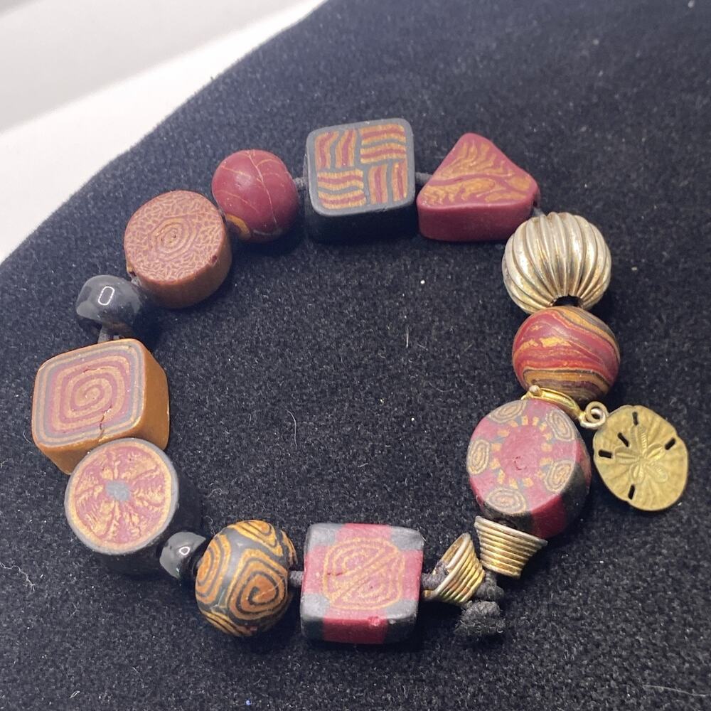 African Custom Tribal Beaded Wood Bead Bracelet Custom Fashion Bracelet